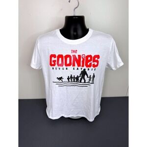 The Goonies T-Shirt Women's Large White Never Say Die Graphic Tee